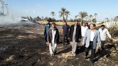 حريق هائل يلتهم 5 أفدنة قش أرز في الإسماعيلية