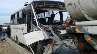 الصحة: إصابة 18 شخصا في حادث بطريق القاهرة-الإسماعيلية الصحراوي