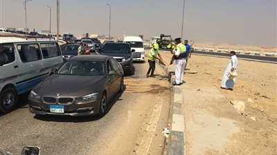 توقف الحركة المرورية أعلى كوبري أكتوبر.. والسبب 