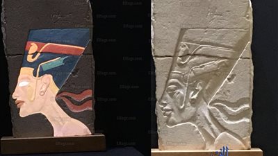 مدير المتحف المصري: نجحنا في تلوين وجه نفرتيتي بالضوء (صور)
