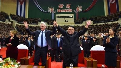 زعيم كوريا الشمالية يلتقي الرئيس الكوبي في بيونج يانج