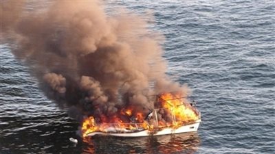 إضرام النار في قارب للاجئين بألمانيا