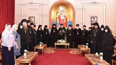 البابا تواضروس يستقبل وفدًا من رؤساء أديرة الرهبان بالكنيسة الأرثوذكسية الروسية (صور)