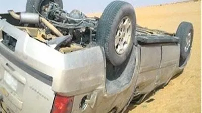 زحام مروري في 6 أكتوبر إثر حادث انقلاب سيارة