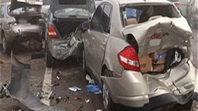 كثافات مرورية أعلى محور المريوطية إثر تصادم 3 سيارات