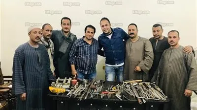 ضبط ورشة لتصنيع الأسلحة وتشيكل عصابي وهاربين من أحكام خلال حملات أمنية بسوهاج