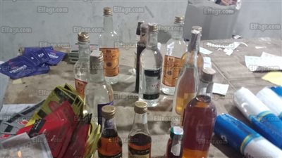 ضبط مصنع بدون ترخيص لإنتاج الخمور المجهولة في الشروق (صور وفيديو)