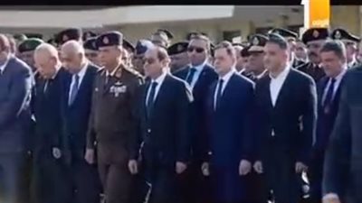 الرئيس السيسي يتقدم الجنازة العسكرية للشهيد ساطع النعماني (فيديو) 