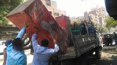 رفع 195 حالة إشغال طريق في شارع فيصل