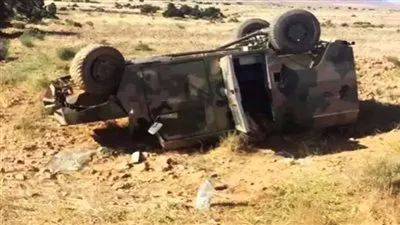 انقلاب سيارة عسكرية على الطريق السيارة الرابطة بين مدنين و بن قردان