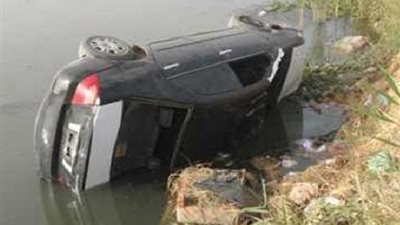 عاجل.. سقوط سيارة بترعة المريوطية 