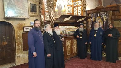 وفد الكنيسة اليونانية في زيارة لدير الأنبا بيشوي 