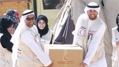 الهلال الأحمر الإماراتي يغيث مديرية يبعث غرب المكلا