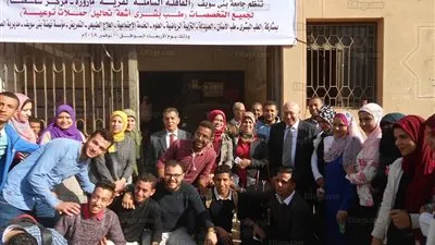 جامعة بني سويف تدفع بقافلة طبية للكشف على 920 حالة مرضية بـ