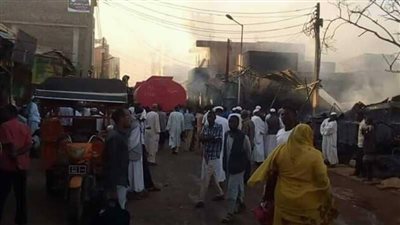 حريق ضخم يلتهم سوق أم درمان في السودان