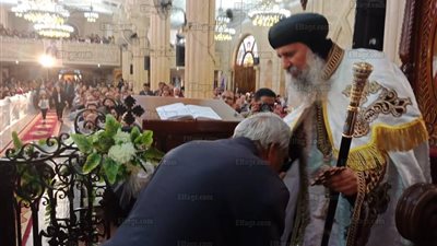 تجليس نيافة الأنبا ماركوس على كرسي إيبارشية دمياط وكفر الشيخ والبراري (صور)