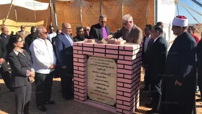خالد فودة وأندرية زكي يضعان حجر أساس أول كنيسة إنجيلية بشرم الشيخ (صور) 