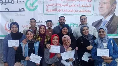 مركز النيل للإعلام وكلية الآداب جامعة السويس يشاركون في مبادرة  100 مليون صحة (صور)