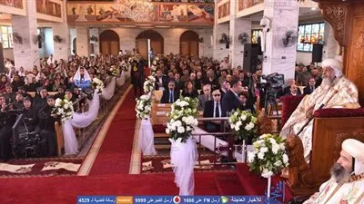 قيادات محافظة القاهرة يحضرون حفل تدشين كاتدرائية دير الأنبا برسوم المعصرة