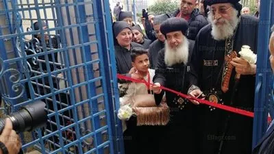 البابا تواضروس يفتتح مبنى البابا شنودة للمؤتمرات بدير برسوم العريان (صور)