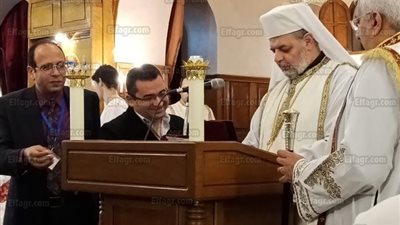 الأنبا توماس عدلي يترأس القداس الإلهي لعيد الحبل بلا دنس بشبرا (صور)