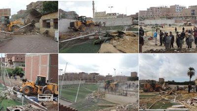 حملات مكبرة لإزالة التعديات على الأراضي الزراعية وأملاك الدولة والمسطحات المائية بالمحافظات