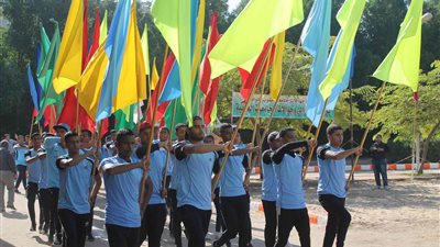 انطلاق فعاليات معسكر العمل الدولي لجوالي وجوالات الجامعات العربية بجنوب الوادي