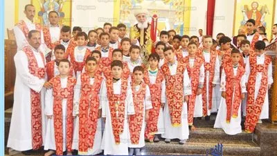 رسامة ٩٠ شماسًا لثلاث بقرى الإيبارشية (صور)