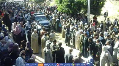 جنازة عسكرية لتشييع جثمان شهيد العريش بمسقط رأسه بالبحيرة (صور)