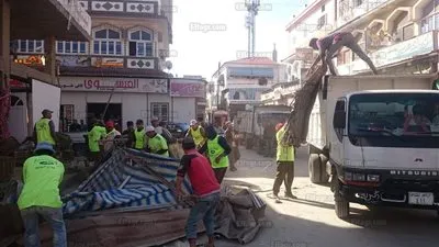 حملة مكبرة لإزالة الإشغالات بدمياط (صور)