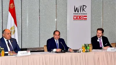 ننشر تفاصيل لقاء السيسي مع عدد من رؤساء كبرى الشركات النمساوية (صور)