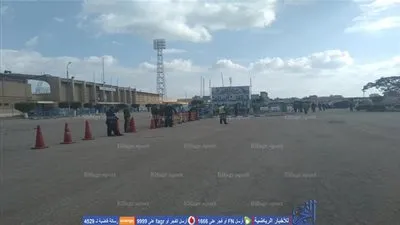 تشديدات أمنية بملعب الغزل قبل مباراة ديربي المحلة (صور)