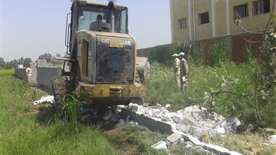 إزالة 221 حالة تعدي على الأراضي الزراعية في الدقهلية