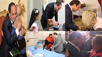 رئيس لكل المصريين.. مواقف تبرز إنسانية السيسي في 2018