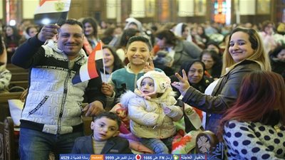 توافد المصليين على كاتدرائية ميلاد المسيح بالعاصمة الإدارية استعدادا لقداس عيد الميلاد المجيد (صور)