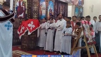 بدء مراسم قداس عيد الميلاد المجيد بكنيسة أبوشوشه بقنا (صور)