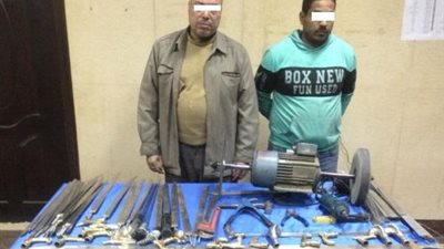 ضبط ورشة لتصنيع الأسلحة البيضاء في الجمالية