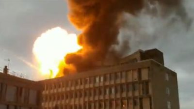 أول فيديو لانفجار ضخم بجامعة ليون الفرنسية