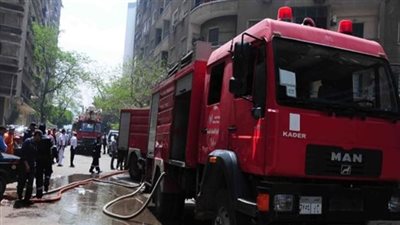 4 سيارات إطفاء للسيطرة على حريق جيم ملحق بمبنى معهد شلل الأطفال بإمبابة
