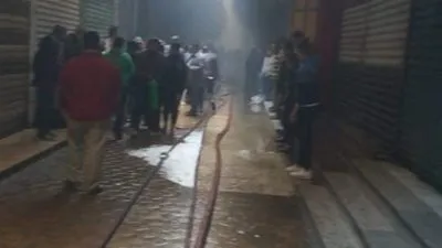 حريق بسوق ممر الراعي الصالح بشبرا ( فيديو وصور)