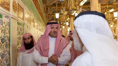 أمير المدينة: توجه الدولة بقاء كل شيء على أصله بالمسجد النبوي