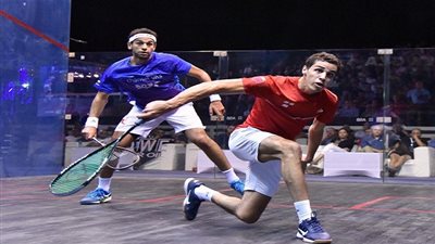 صدام مصري بين علي فرج ومحمد الشوربجي في نهائي مرجان للاسكواش