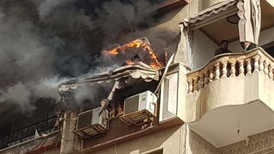 إصابة 3 أشخاص فى حريق وحدتين سكنيتين بأبراج قشلاق السواحل في بورسعيد (صور)