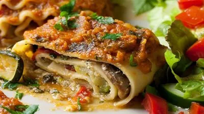 طريقة تحضير لازانيا نباتية للدايت