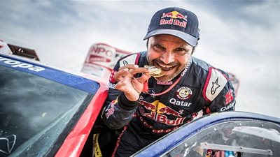 ناصر العطية يتوج بطلا لرالي داكار للمرة الثالثة في مسيرته الرياضية (صور)