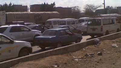 توقف الحركة المرورية بطريق 