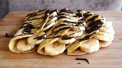 طريقة سهلة لعمل الكريب بالشوكولاتة والموز