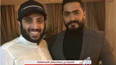 تركي آل الشيخ ينشر صورته مع تامر حسني بعد توقيعه عددا من التعاقدات الفنية