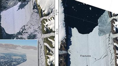 صور فضائية تظهر تصدعات ضخمة فى الأنهار الجليدية بـ