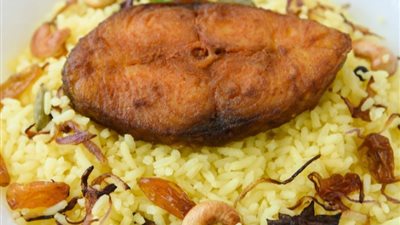 حضري سمك بوري مشوي مع أرز صيادية